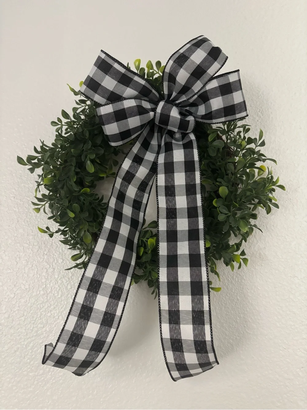 Handmade Buffalo Check Bow DIY Black BOW ONLY Custom Made NEW!! Final Sale